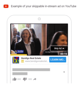 YouTube: Skippable video ad